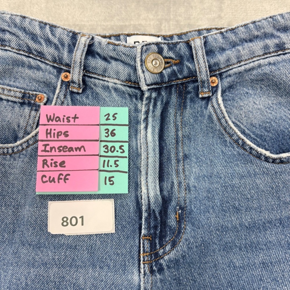 BDG Jeans Women 25 Fit 25x30.5 Logan Barrel Leg Cinch Back High Rise Distressed - Picture 3 of 16
